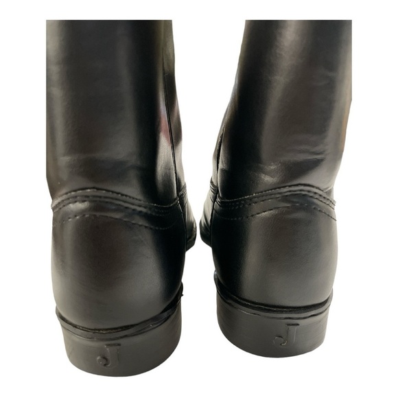 Justin Basics Black Cowboy Leather Roper Boot Men's Size 9EE - Picture 7 of 16